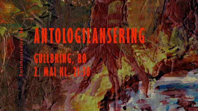 Grafikk med teksten Antologilansering og tidspunktet for lanseringen