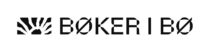 Logoen til Bøker i Bø viser en solsikke i sort hvit etterfulgt av teksten Bøker i Bø